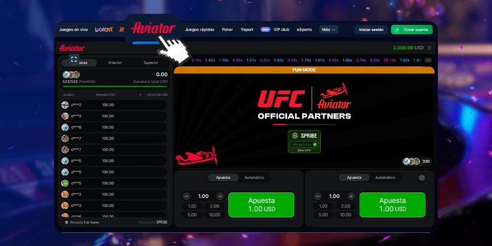 Encuentra el juego Aviator