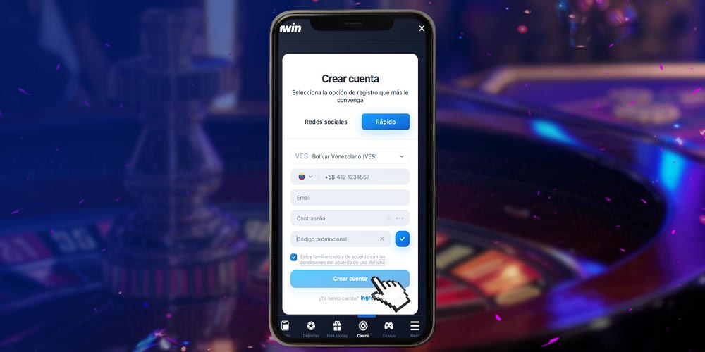Botón para finalizar el registro